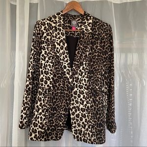 Leopard print blazer